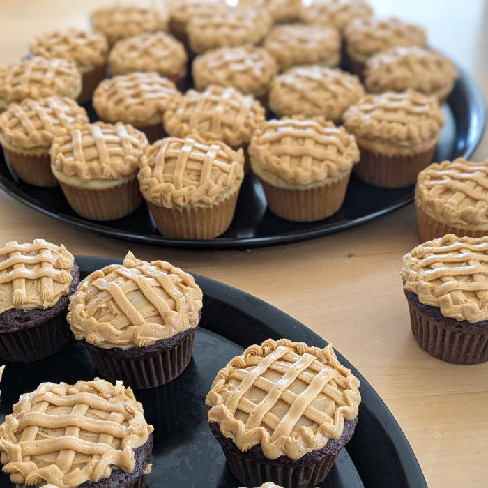 Pie Decorated Cupcakes